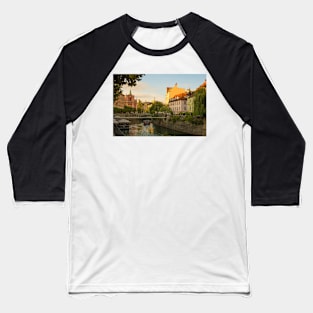 Ljubljanici River in Ljubljana, Slovenia Baseball T-Shirt